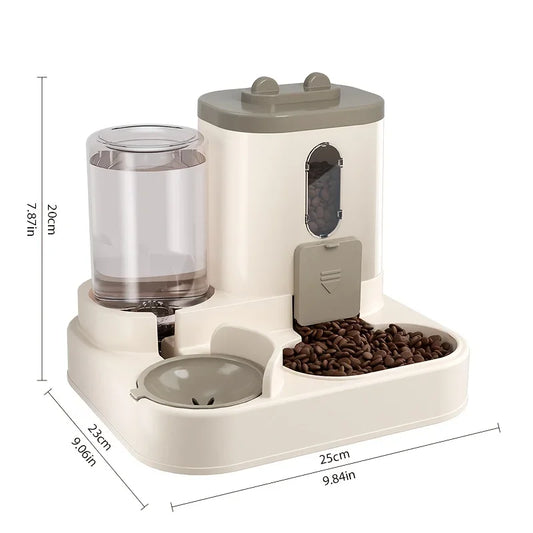 2-in-1 Automatic Cat Feeder & Water Dispenser – Cute Integrated Design