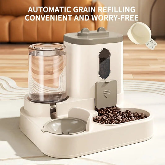 2-in-1 Automatic Cat Feeder & Water Dispenser – Cute Integrated Design