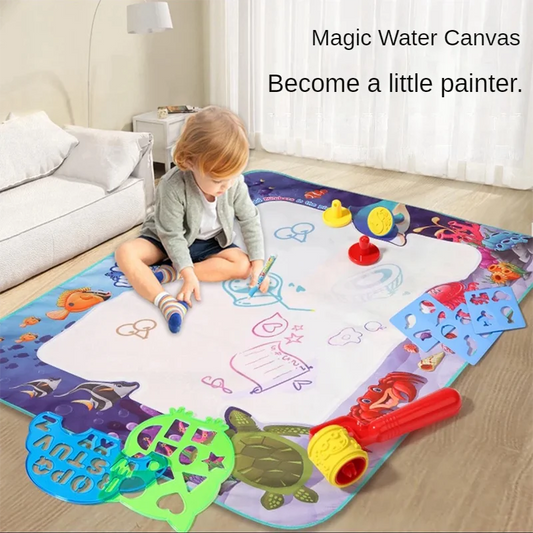 100x80CM Magic Water Doodle Mat – Reusable Coloring & Drawing Toy for Kids